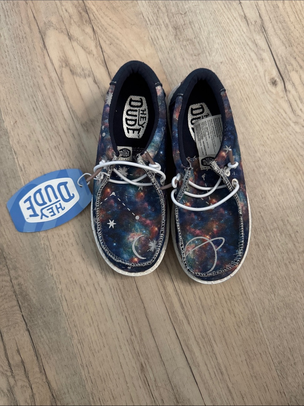 Hey Dude Kids' Galaxy Print Slip-On Shoes - Navy/Multicolor Toddler 11